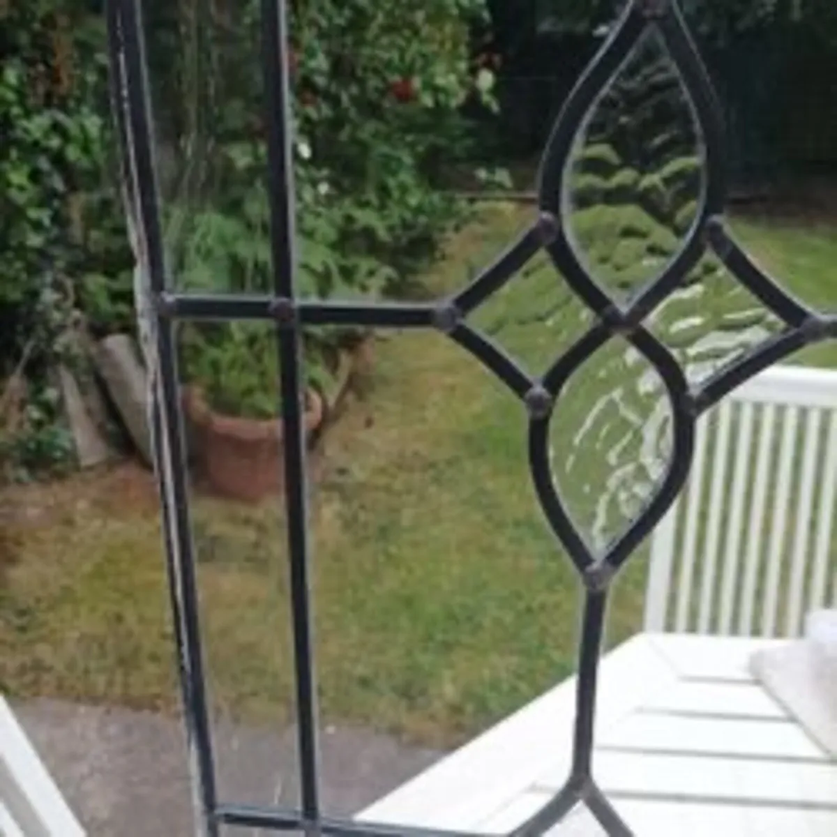 Set of 6 Matching Leaded Glass Panels – 97×32 cm - Image 1