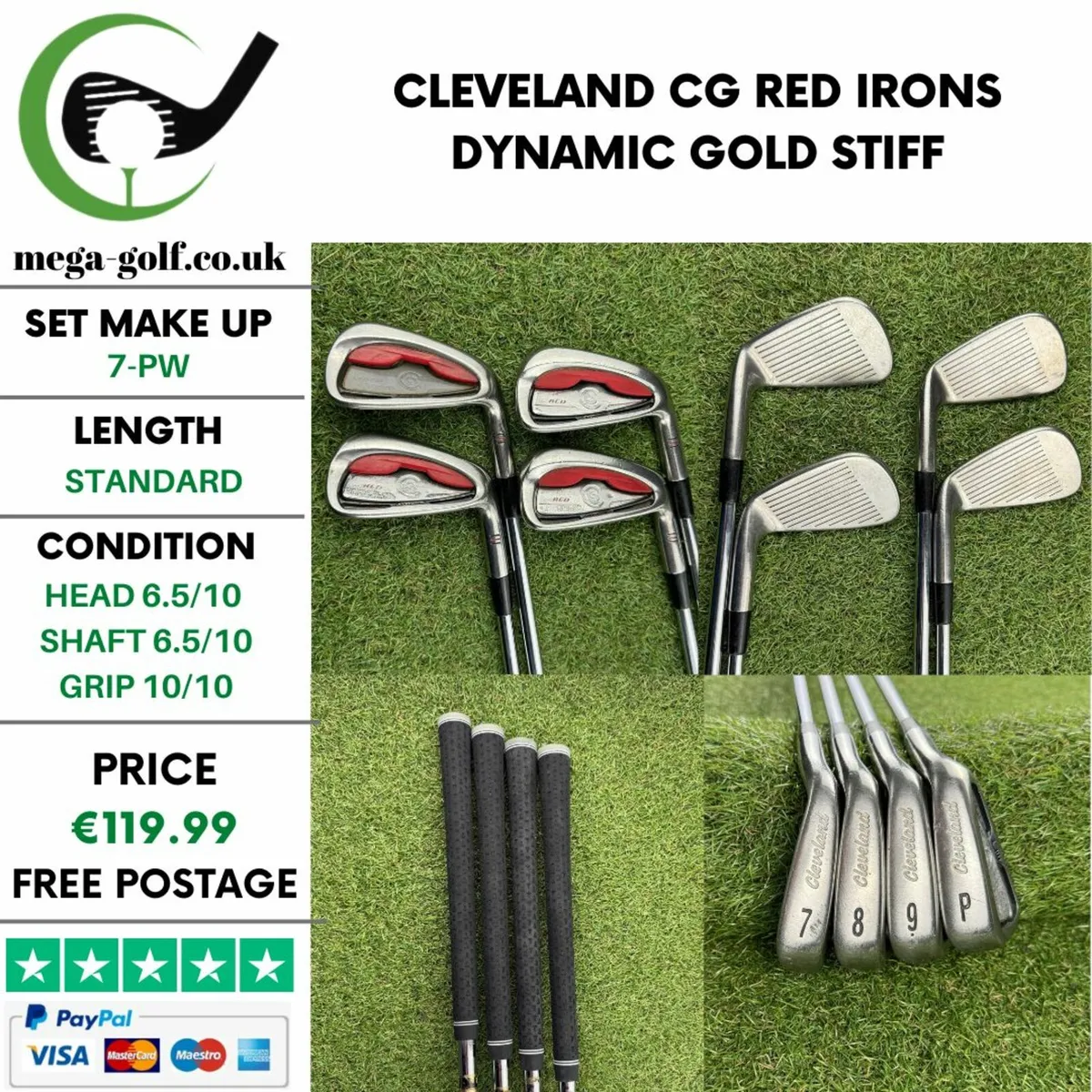 Cleveland CG Red Irons / 7-Pw / Dynamic Gold Stiff - Image 1