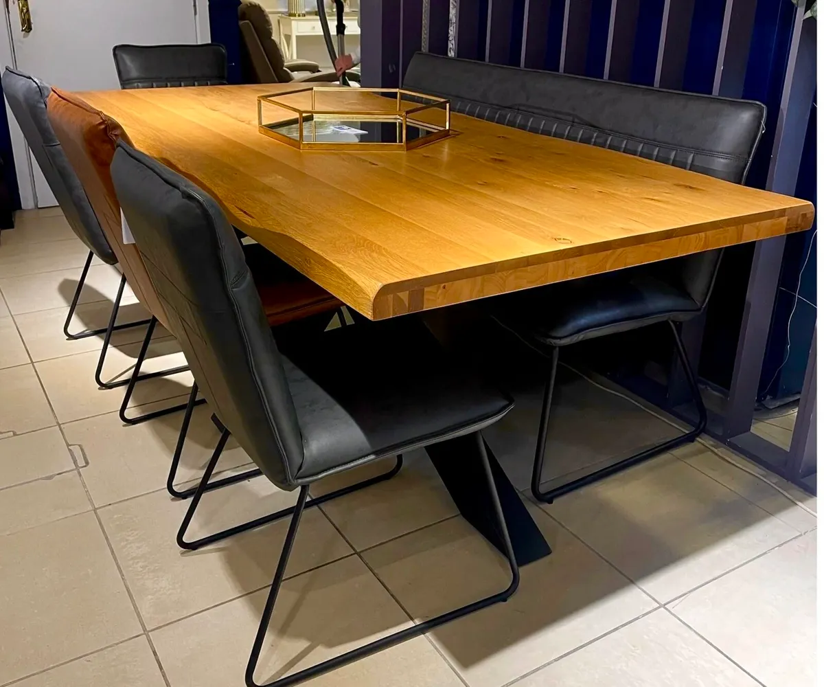 Ez Living Solid Oak Dining Table 210cm - Image 1