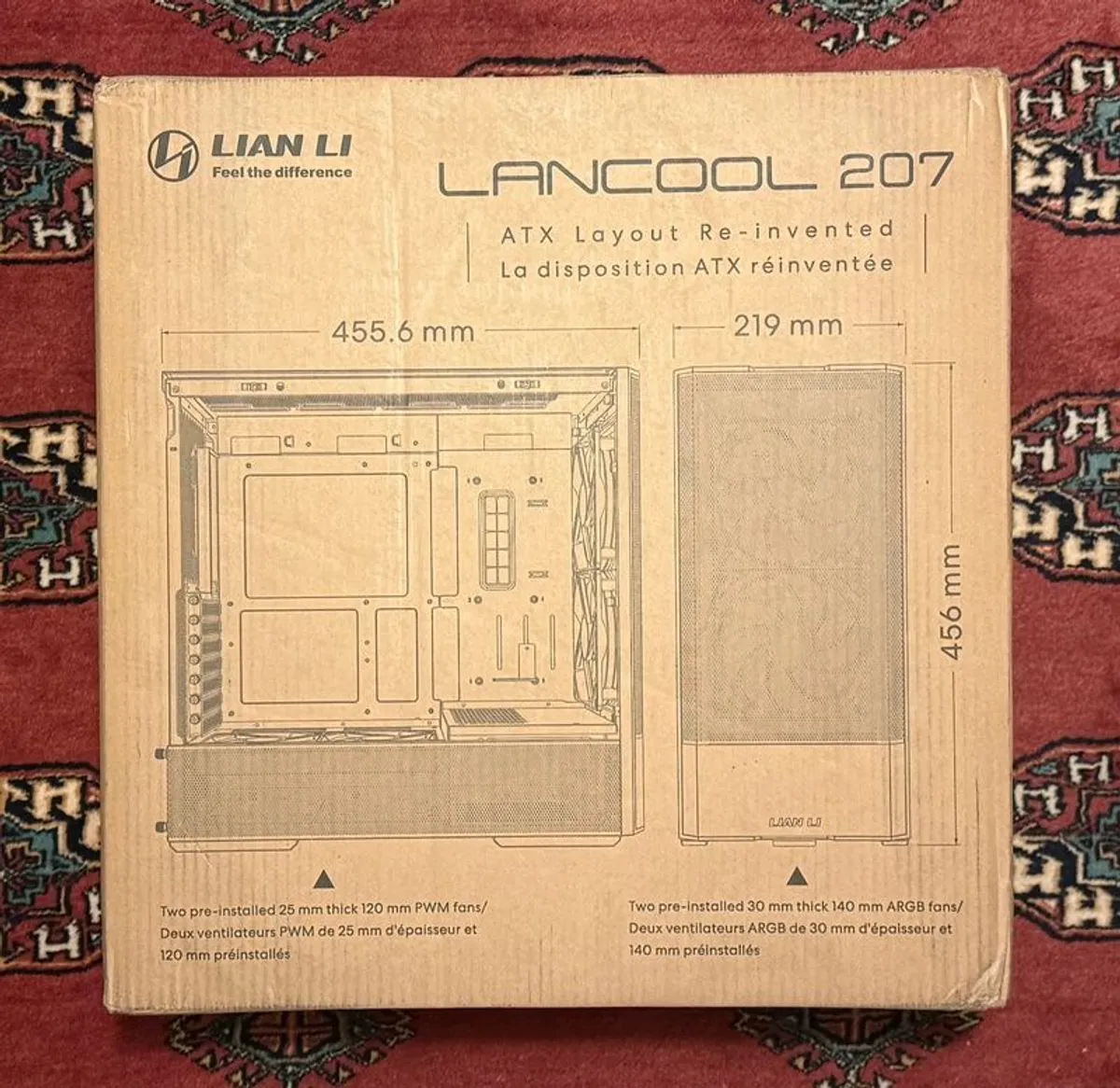 BNIB Lancool 207 ATX Mid Tower PC Case Black + White - Image 3