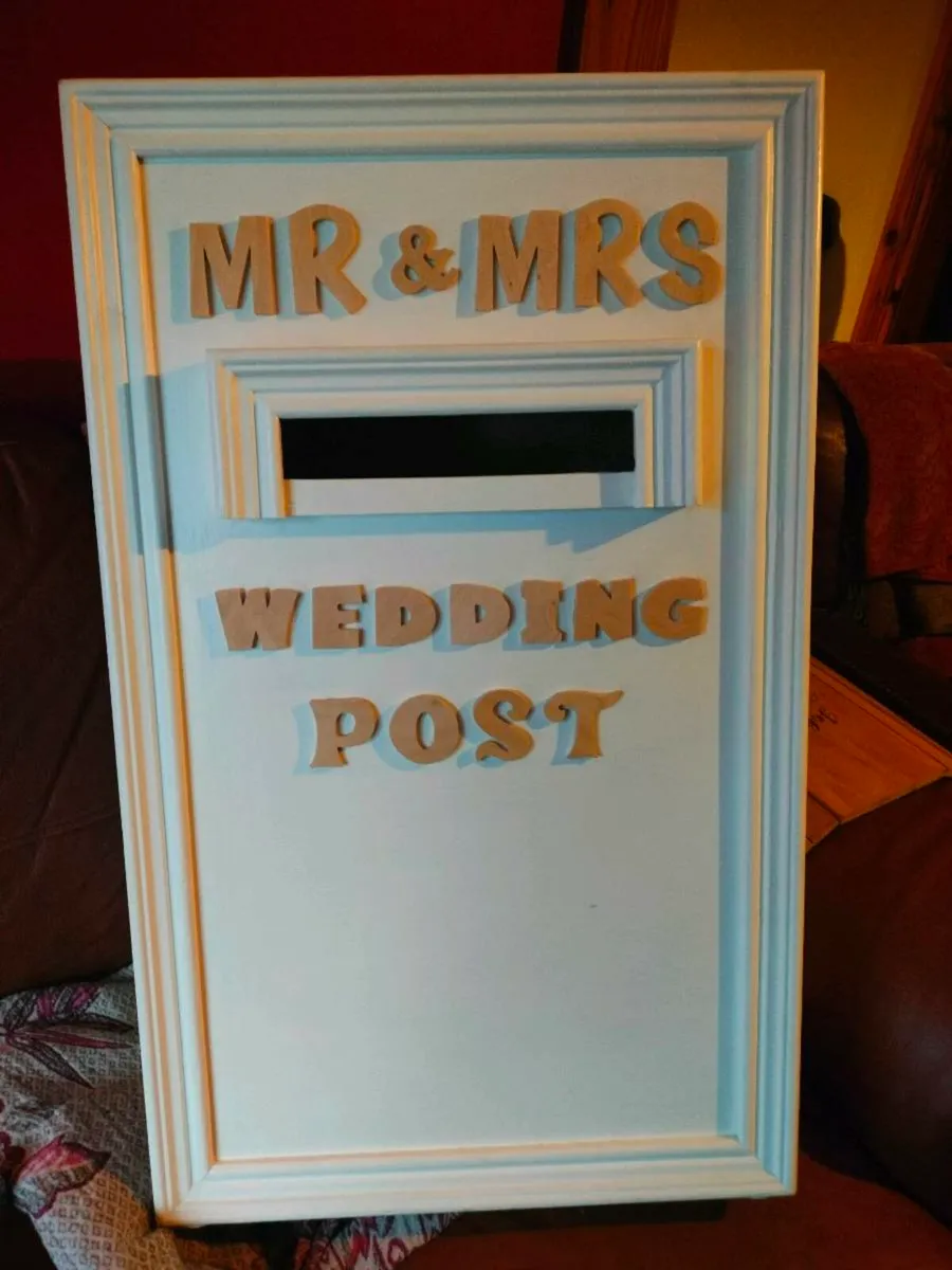 Handcrafted wedding post box for hire. - Image 2