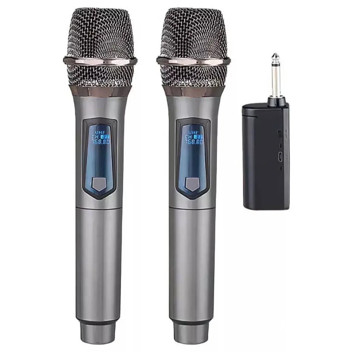2 x Wireless Microphones UHF Rechargeable - Image 3