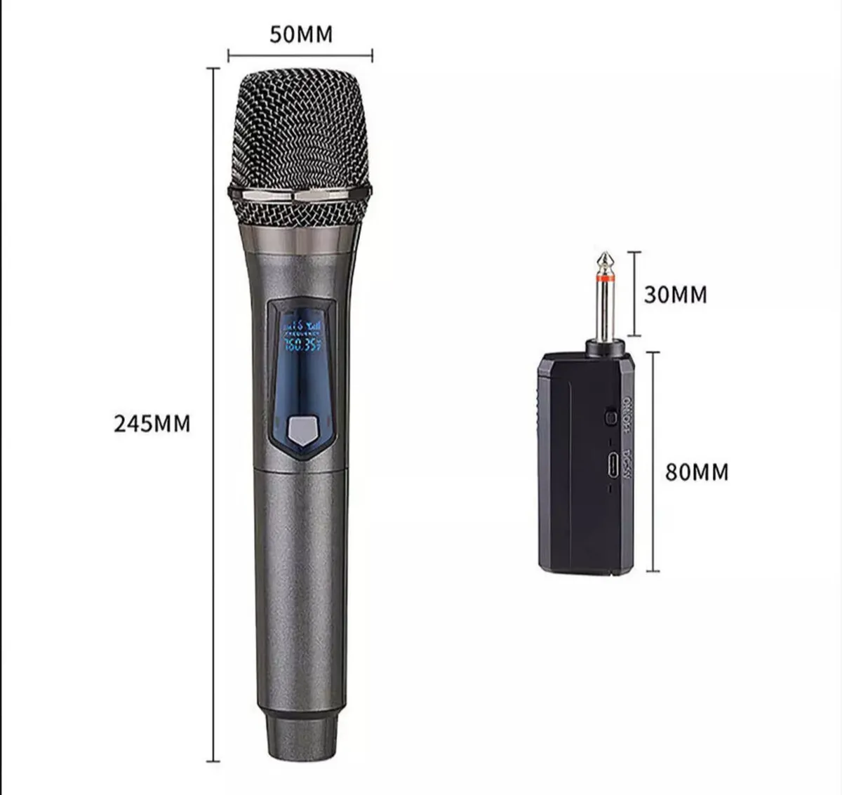 2 x Wireless Microphones UHF Rechargeable - Image 4