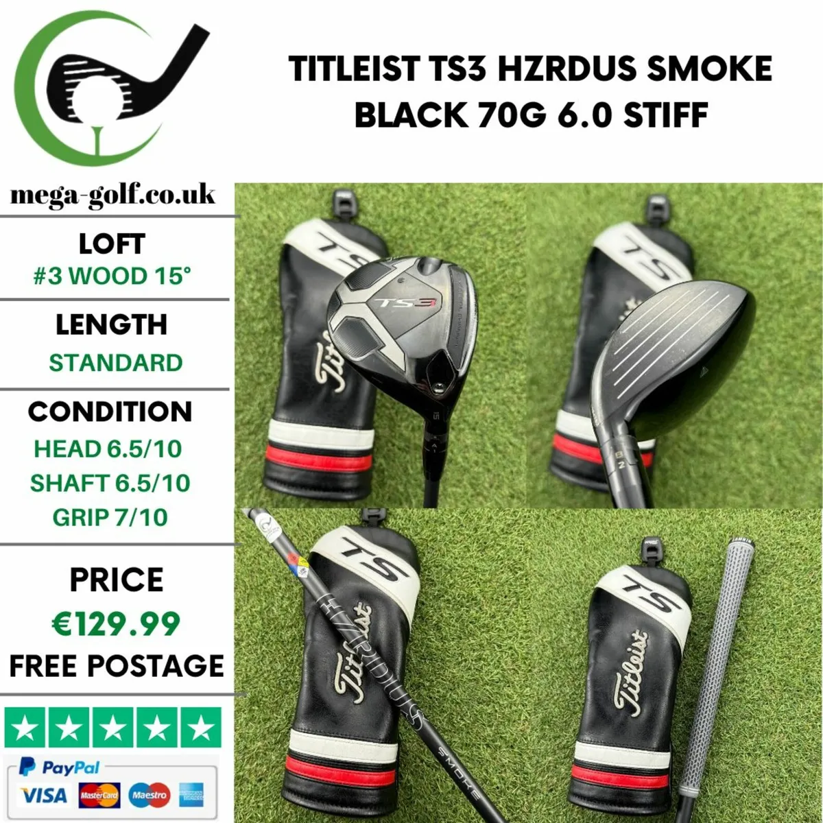 Titleist TS3 #3 Wood 15° / Stiff - Image 1