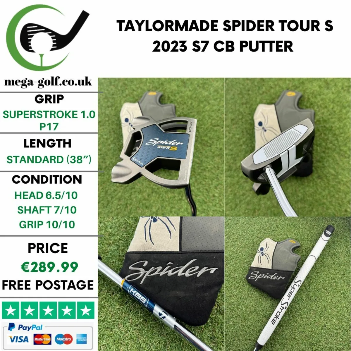 Taylormade Spider Tour S 2023 S7 CB Putter / 38″ - Image 1