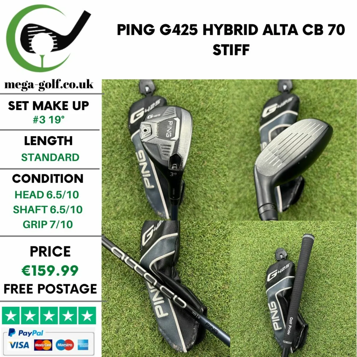 Ping G425 Hybrid / #3 19° / Alta CB 70 Stiff - Image 1