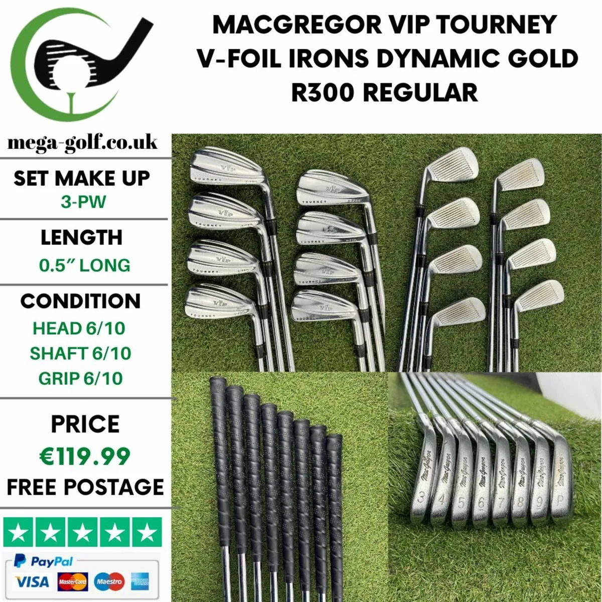 Macgregor VIP Tourney V-Foil Irons / 3-Pw /Regular - Image 1