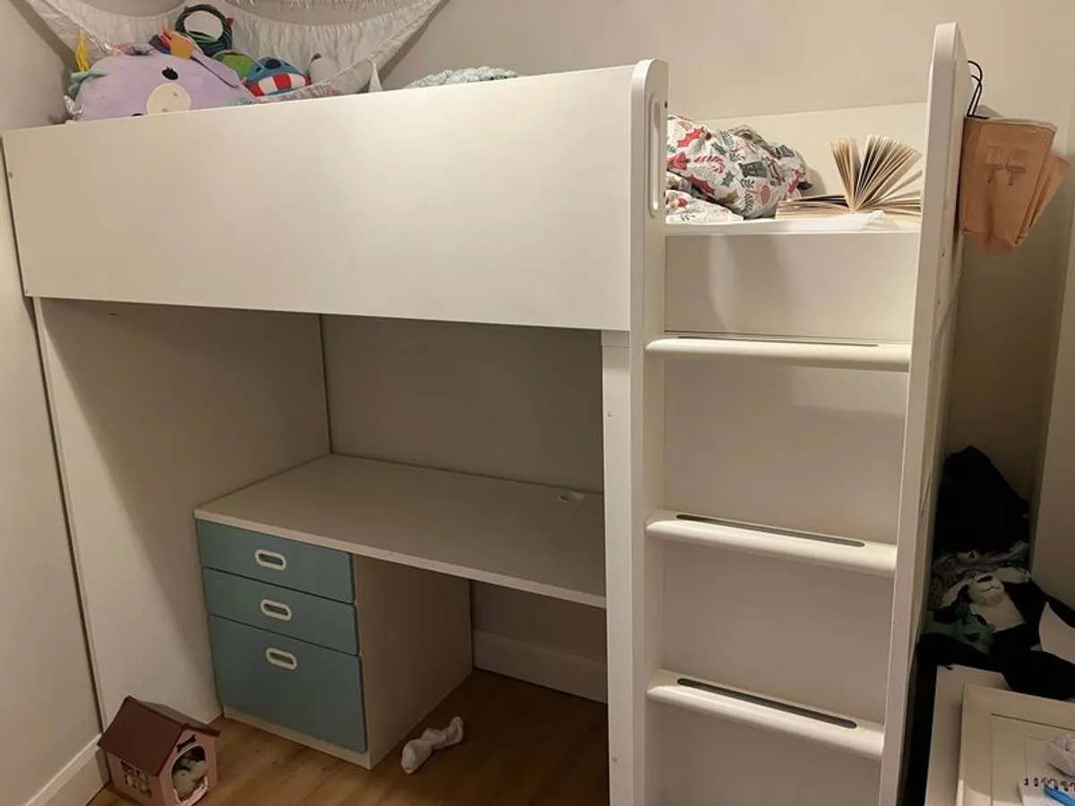 High sleeper bed desk smastad ikea - Image 1