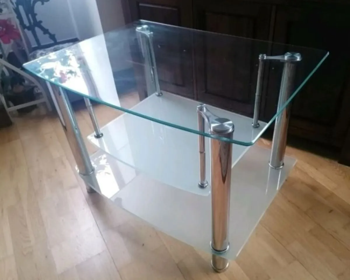 Glass and Chrome Table