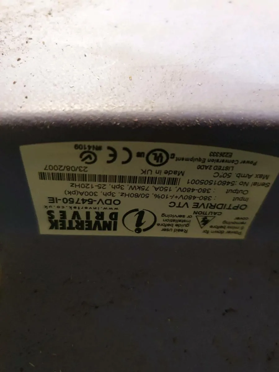 Invertek Variable Speed Drive 150amp 75kw 100 HP - Image 2