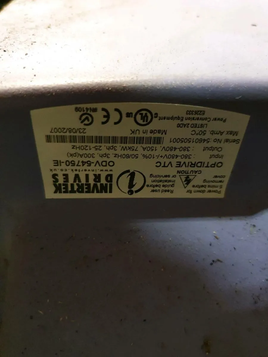 Invertek Variable Speed Drive 150amp 75kw 100 HP - Image 3