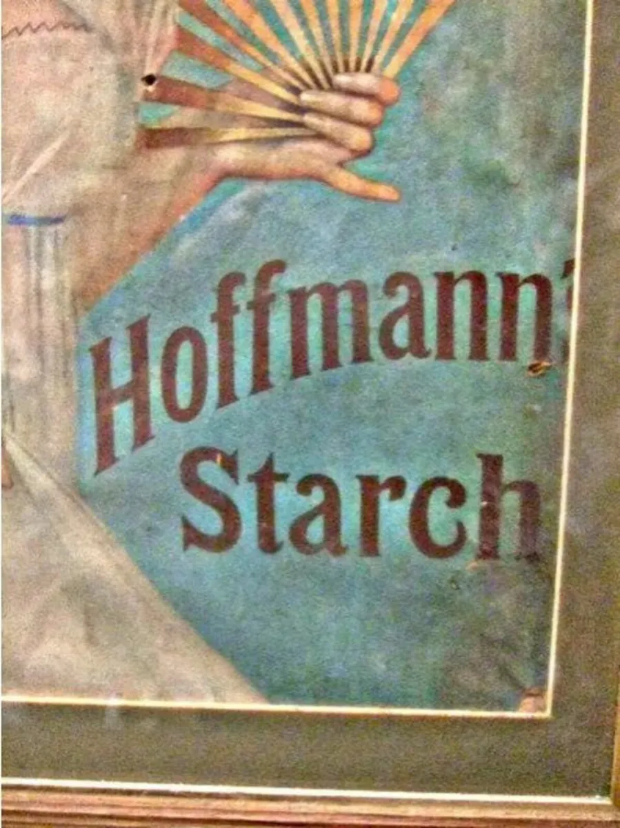 Large Vintage Framed Hoffman Starch Advertisement - Image 3