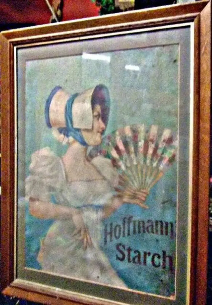 Large Vintage Framed Hoffman Starch Advertisement - Image 4
