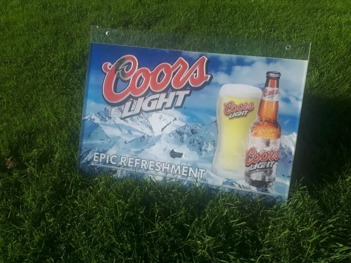Coors Light Perspex Sign - Image 1