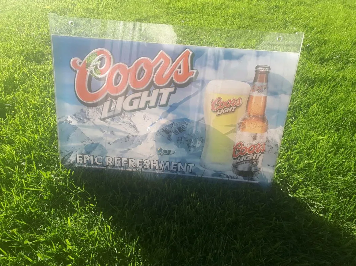 Coors Light Perspex Sign - Image 2