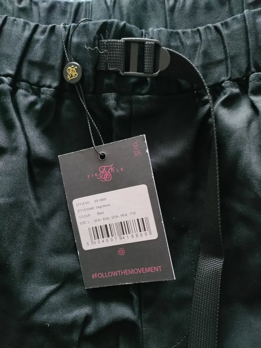 SikSilk X Steve Aoki Cargo shorts L New - Image 4