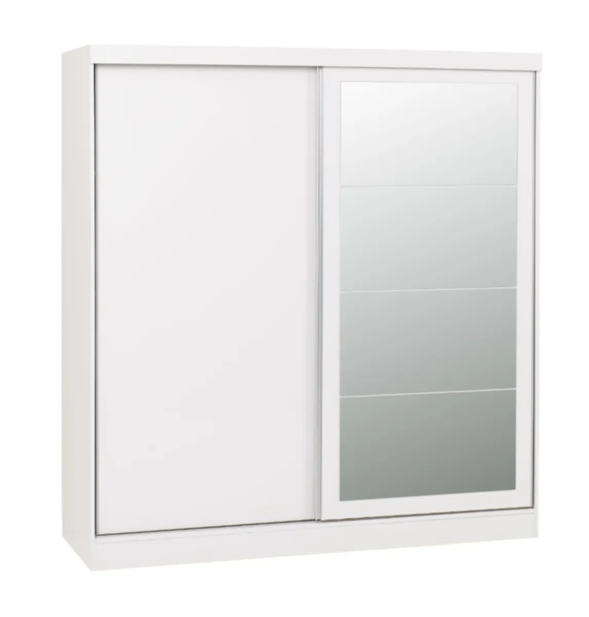 Nevada White Two Sliding Door Wardrobe - Image 1