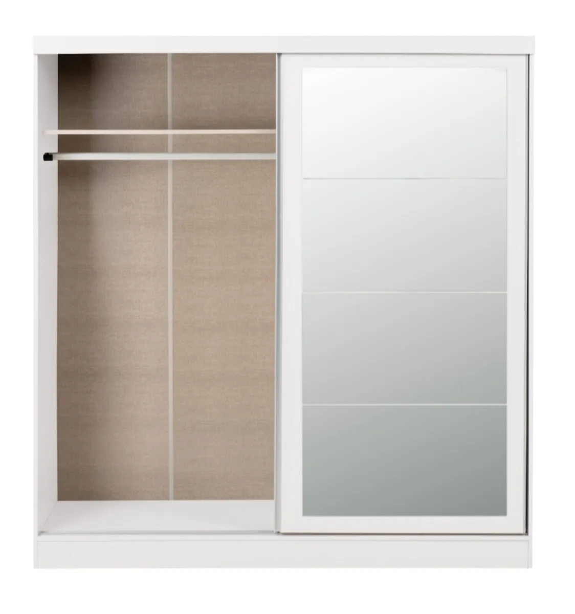 Nevada White Two Sliding Door Wardrobe - Image 3