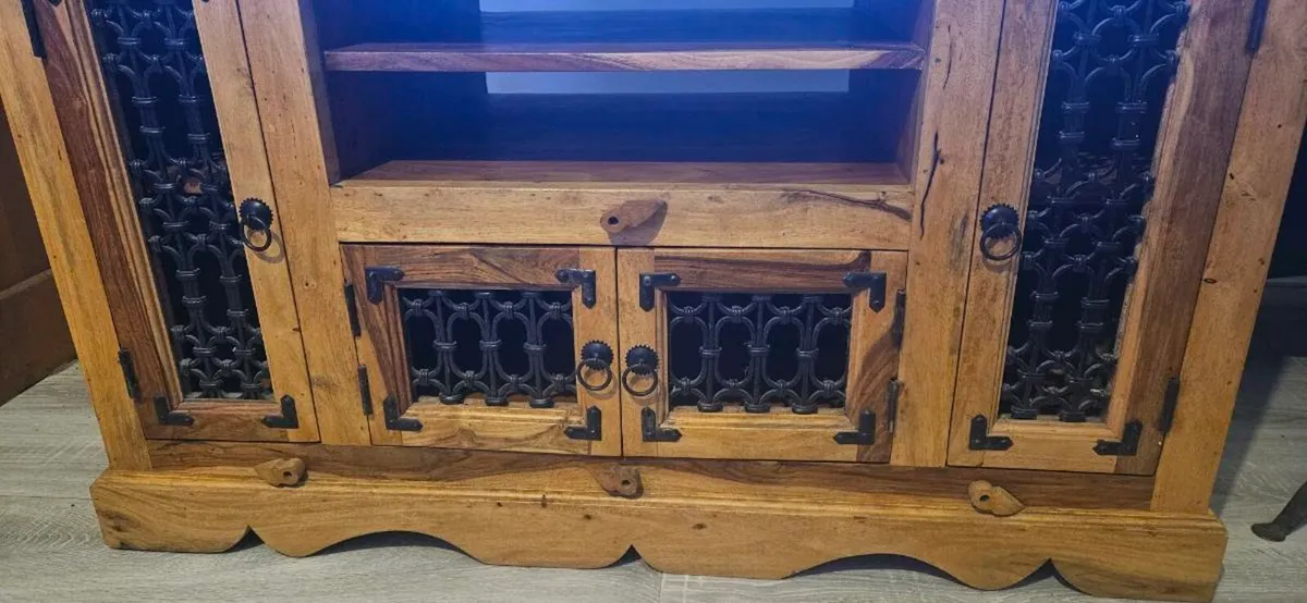Solid Wood Sheesham TV Unit - Image 1
