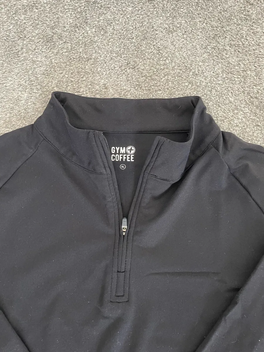 Gym + coffee 1/4 zip black - Image 2