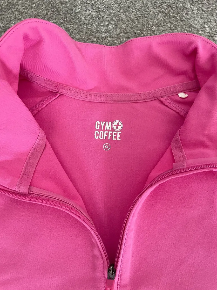 Gym + coffee 1/4 zip pink - Image 2
