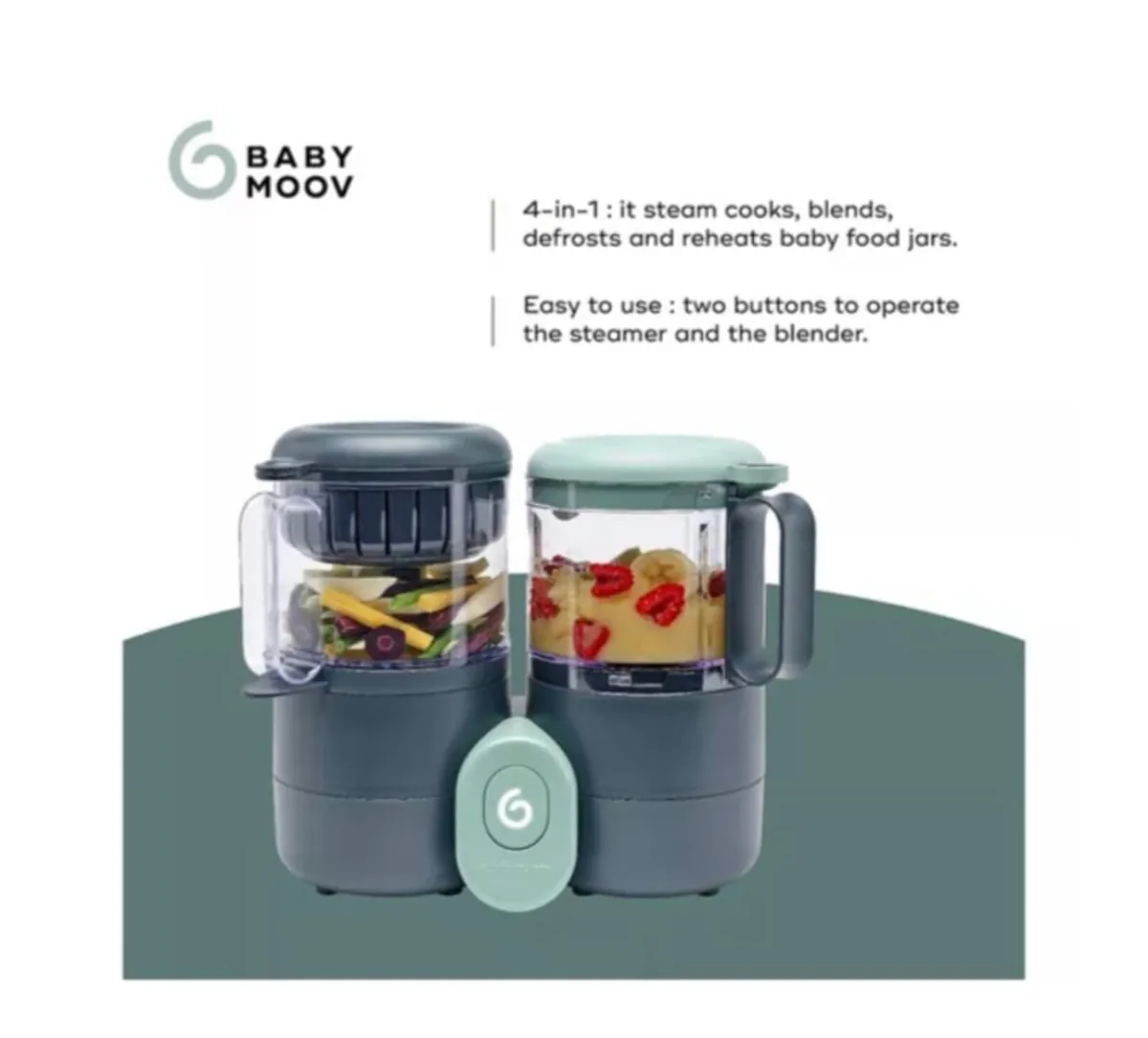 BABYMOOV Nutribaby One 4-in-1 Baby Food Maker - Image 3
