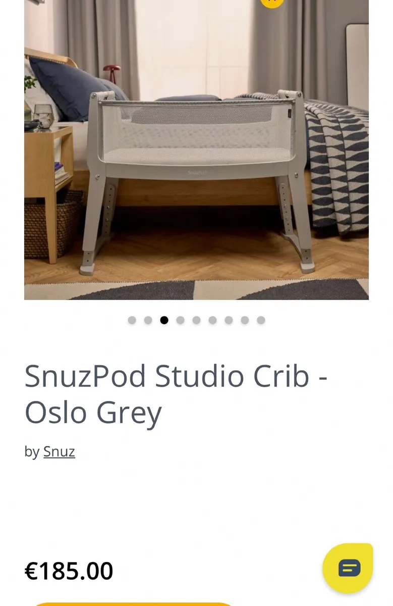 SnuzPod Studio Crib - Oslo Grey - Image 1