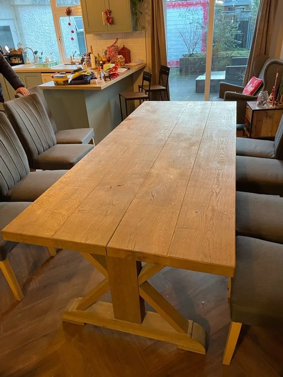 solid oak table - Image 4