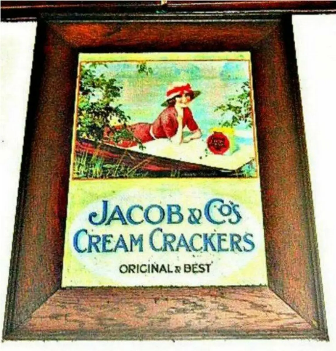 Vintage 'Framed 'Jacobs' Advertisement - Image 1