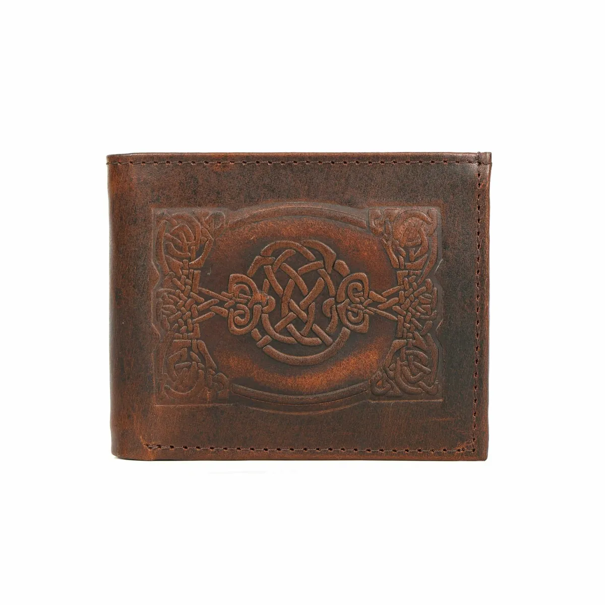 Handmade Celtic Embossed Leather Vintage Wallet - Image 1