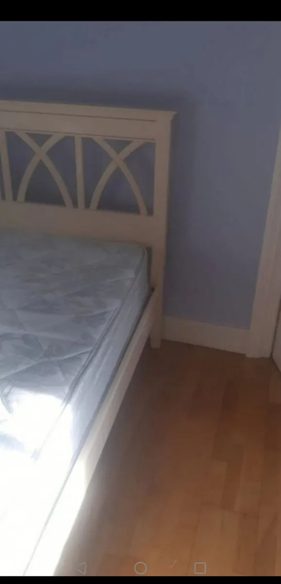 King Size Cream Bed C/W Mattress - Image 2