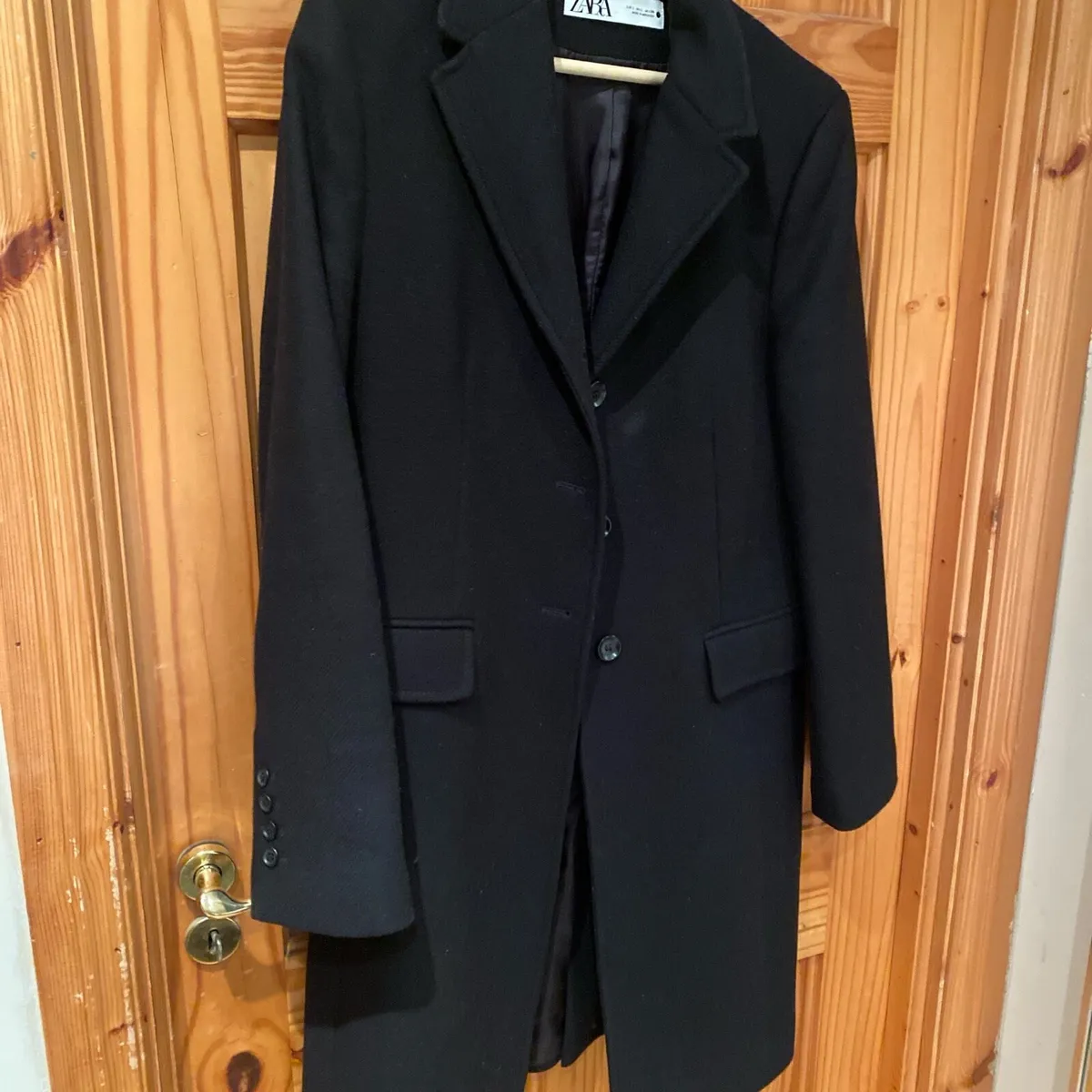 Zara black wool coat - Image 1