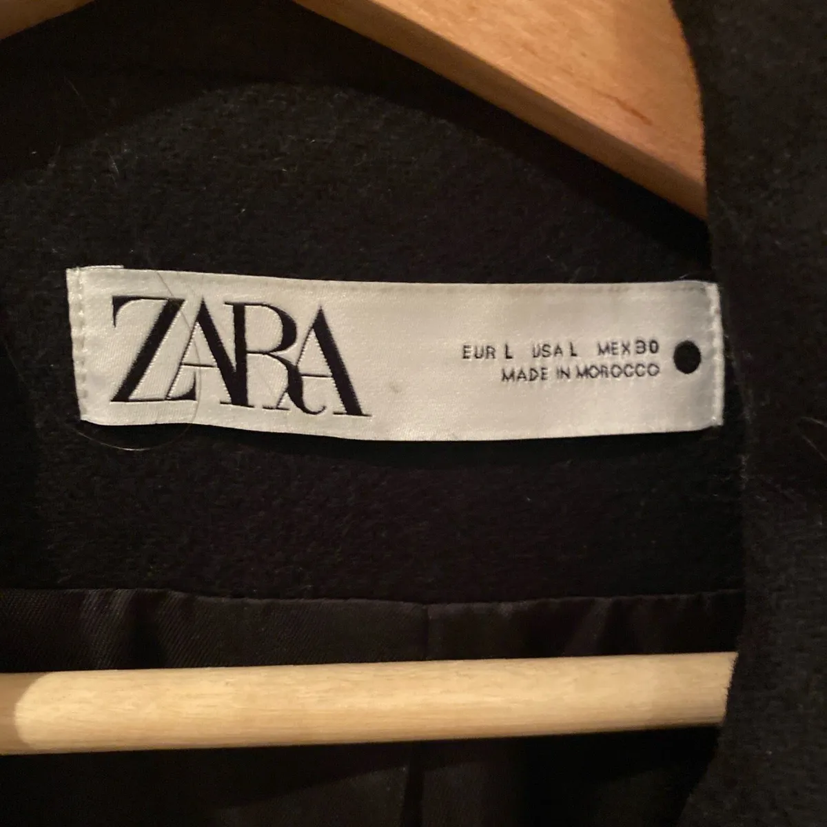 Zara black wool coat - Image 3