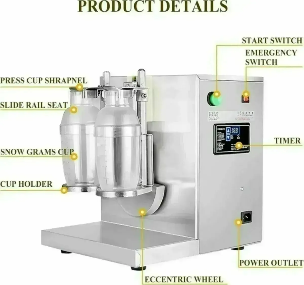 Commercial 220W Bubble Tea & Milkshake Mixer - Image 4