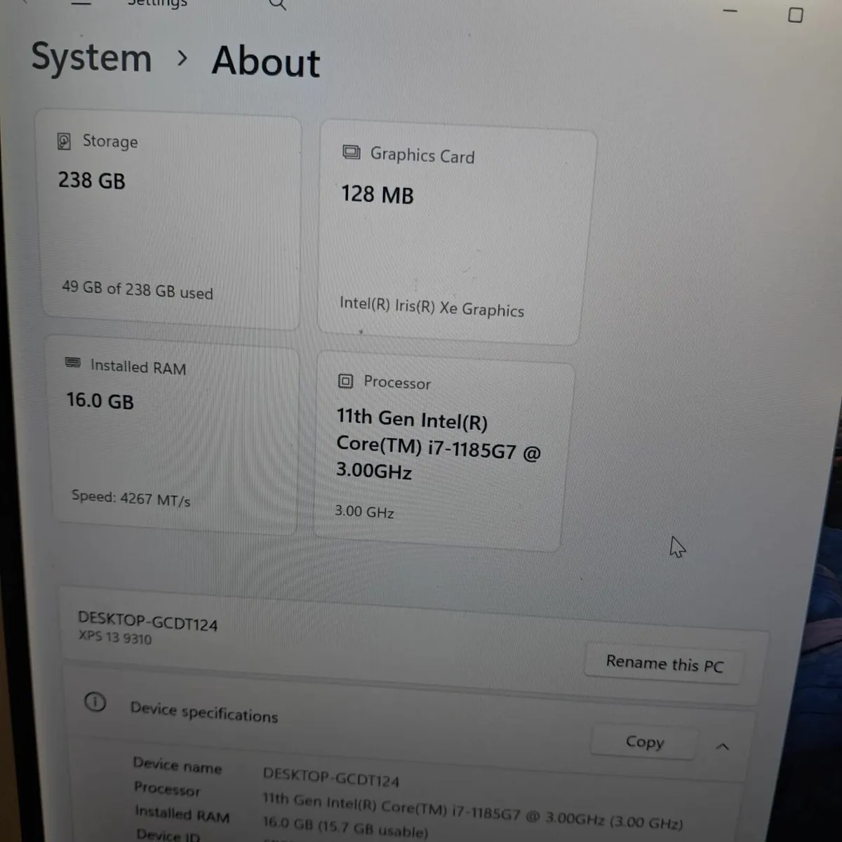 Dell XPS 13 9310 | i7-1185G7 | 16GB RAM | 256GB - Image 4