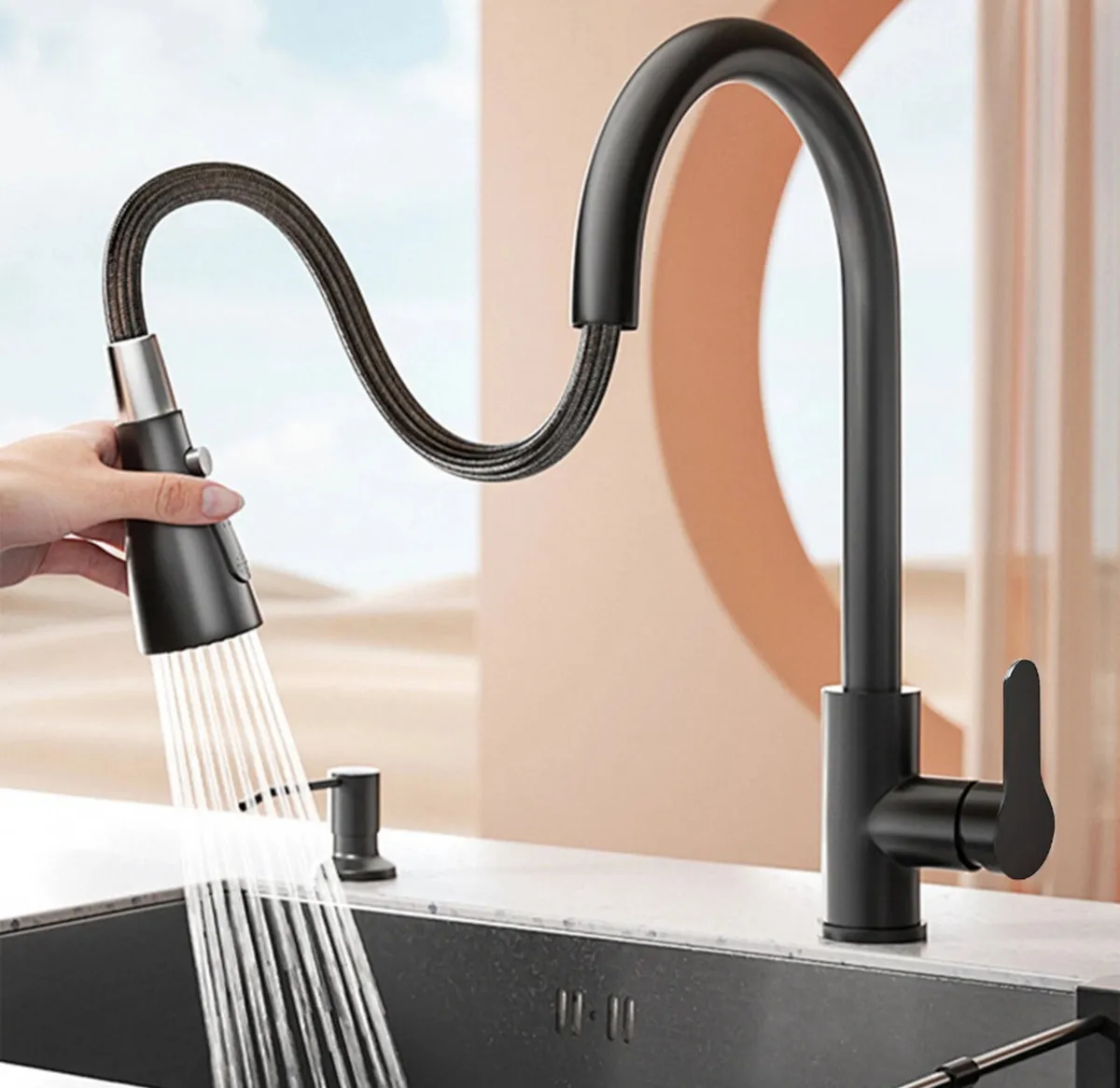 Kitchen Sink Tap Mixer Pull Out - Image 1