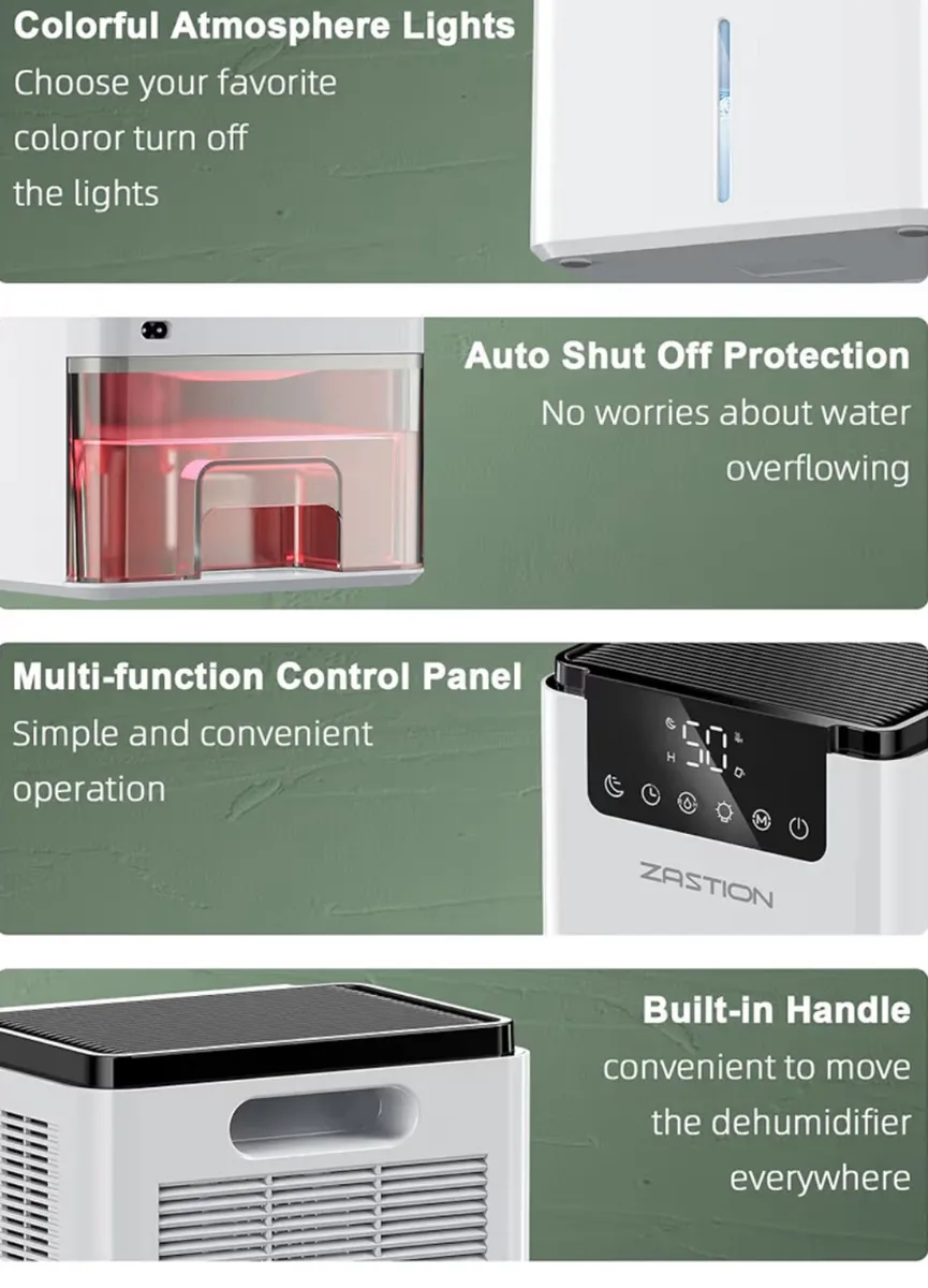 Dehumidifiers for Home, ZASTION 2200ml - Image 3