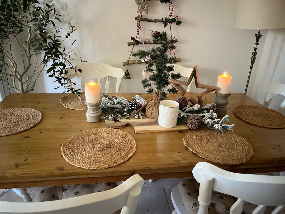 Farmhouse table and chairs - Image 2