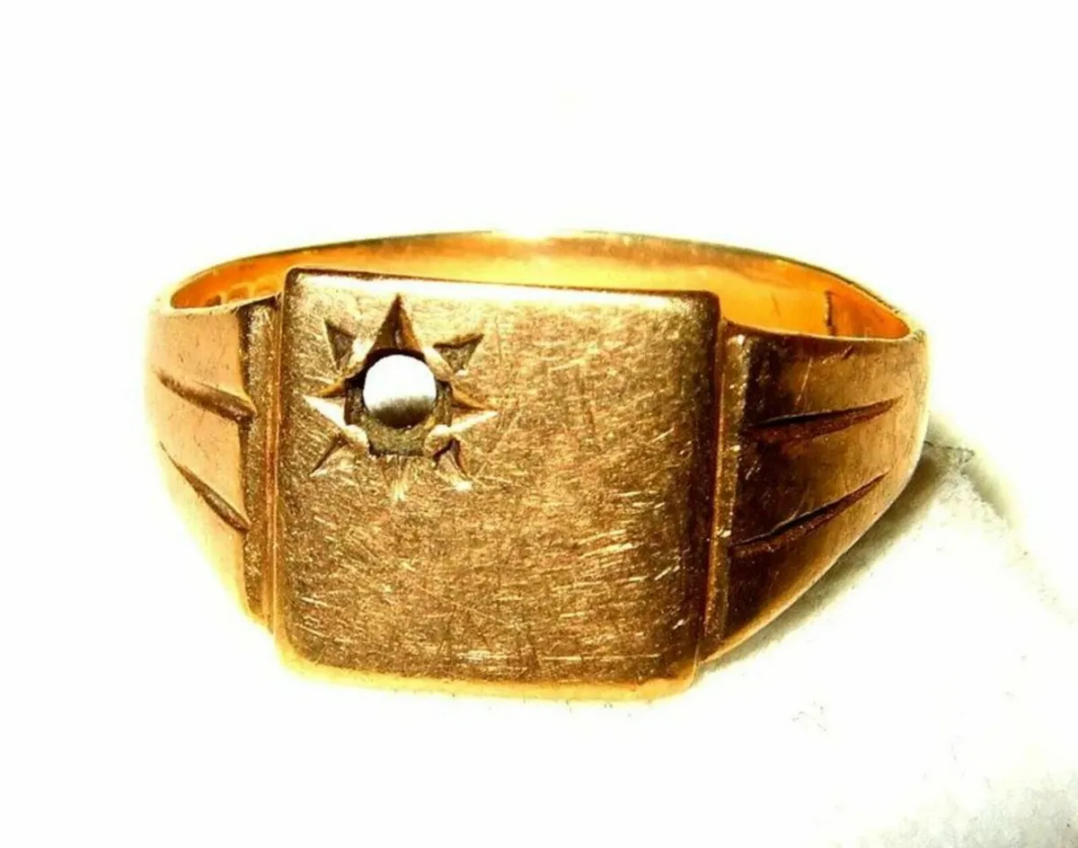 Vintage 9ct Gold Signet Ring - Image 3