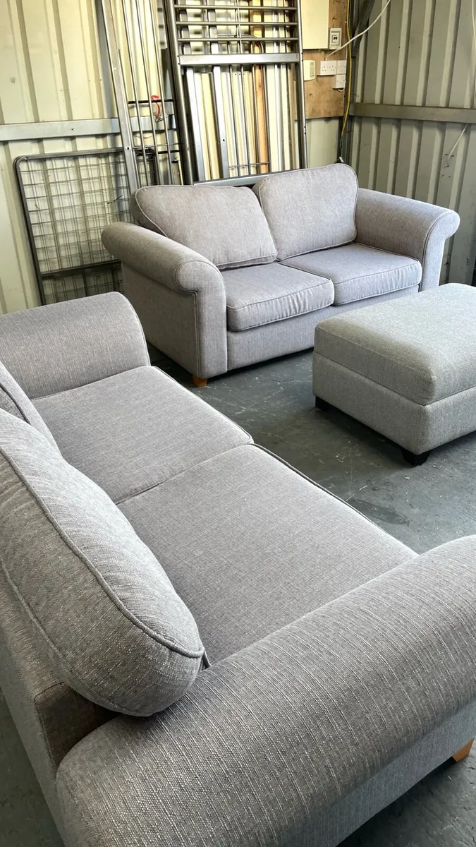 Dfs 3 & 2 seater sofa/sofabed + ottoman - Image 1