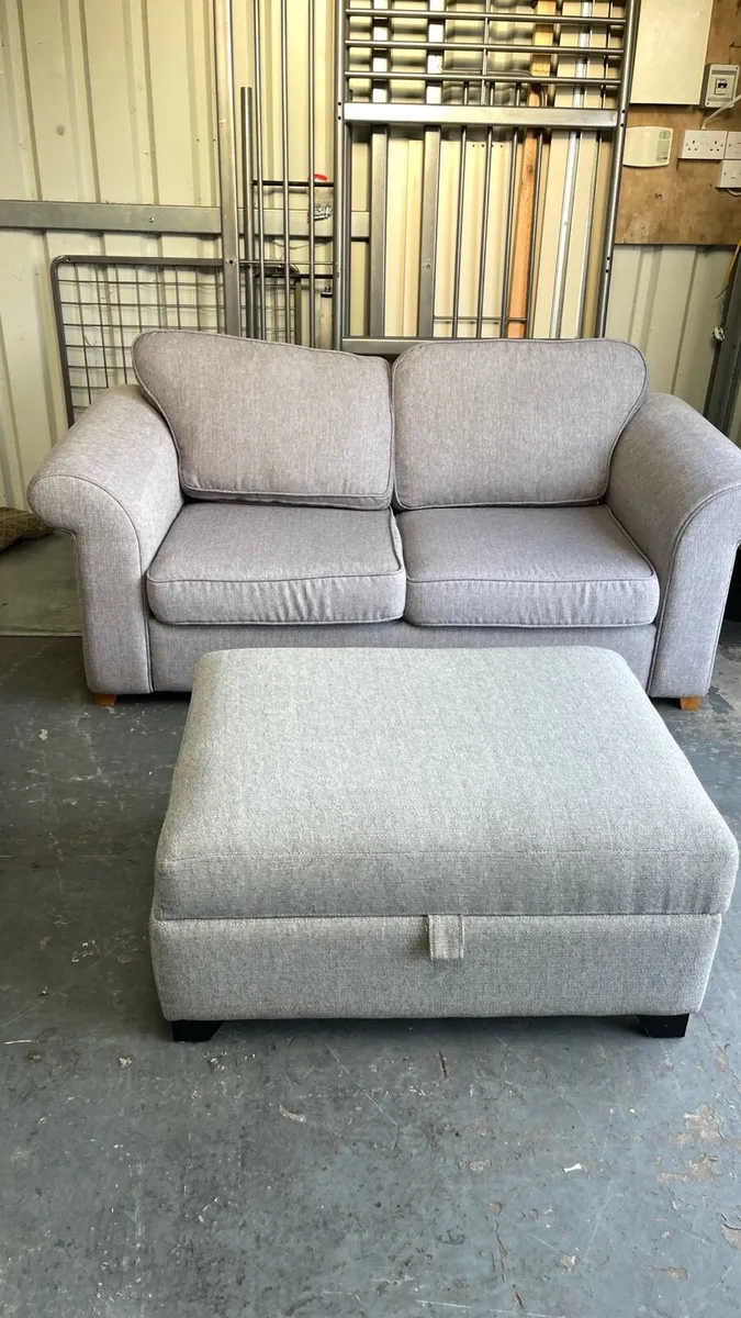 Dfs 3 & 2 seater sofa/sofabed + ottoman - Image 2
