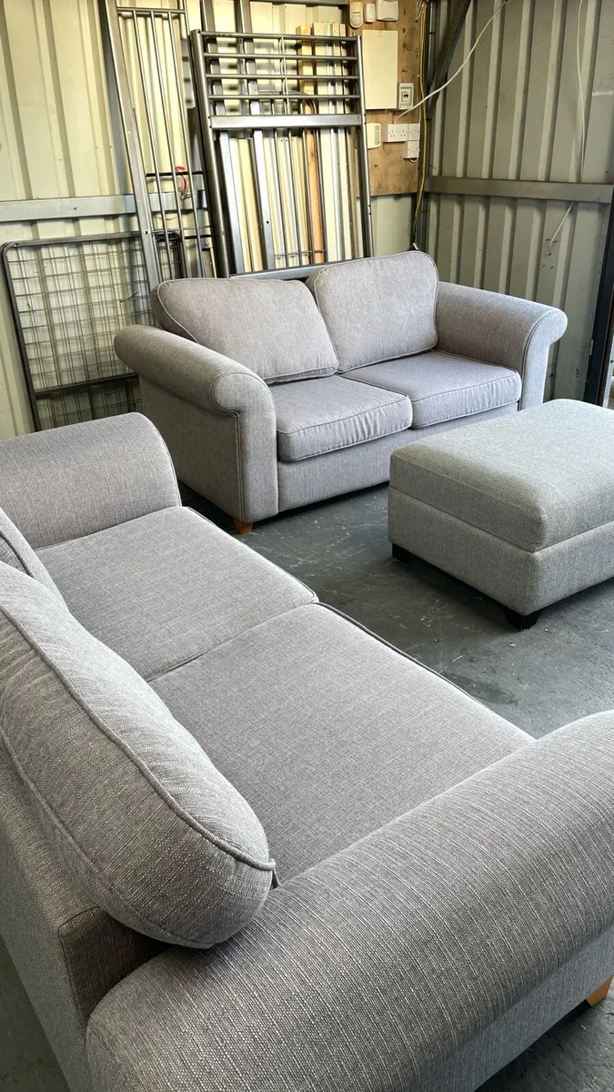 Dfs 3 & 2 seater sofa/sofabed + ottoman - Image 3