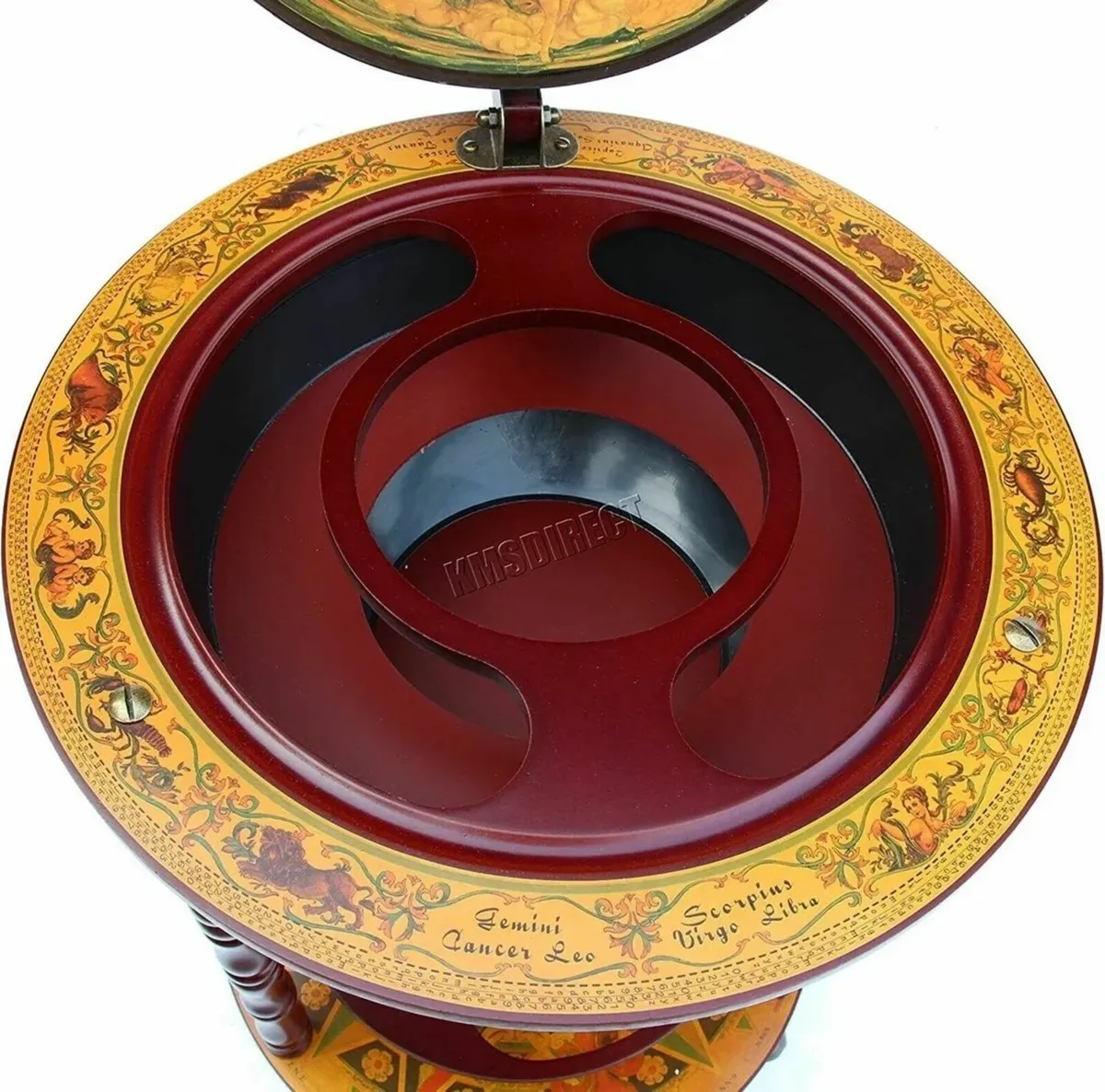 Antique 360mm Globe Shape Mini Bar Drink Storage - Image 2