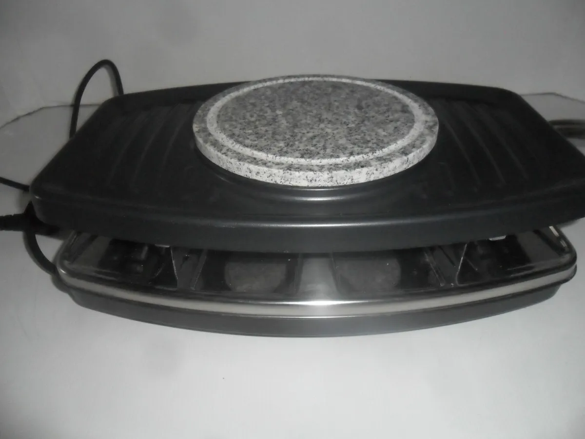 raclette grill with natural stone - Image 3