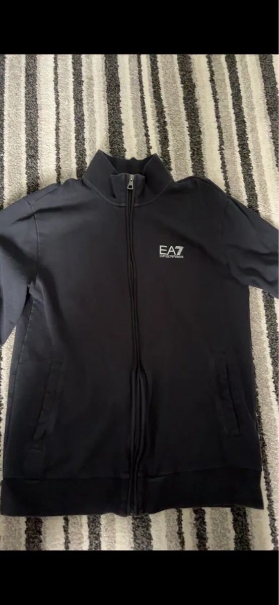 EA7 Emporio Armani Navy Full Zip Tracksuit Top