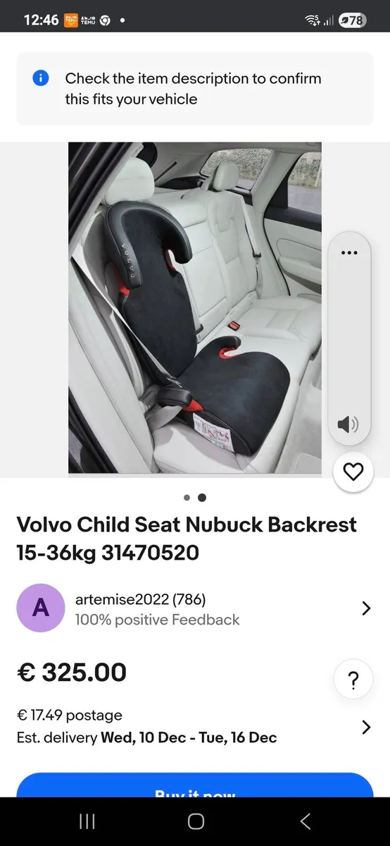 Car seat booster slimline - Image 2