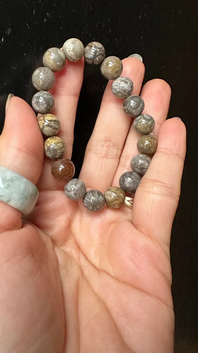 Natural Fossil Coral Bracelet - Image 2