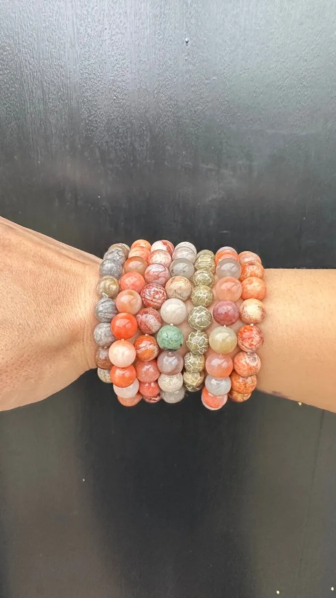 Natural Fossil Coral Bracelet - Image 3