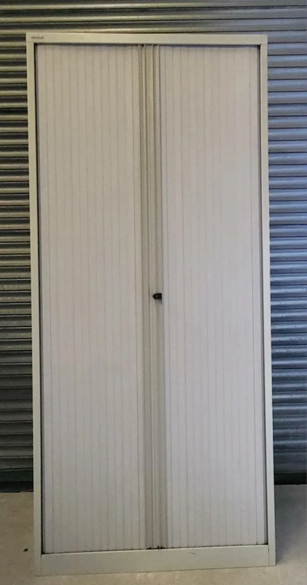 Extra Tall Bisley Tambour Units With Keys. - Image 1