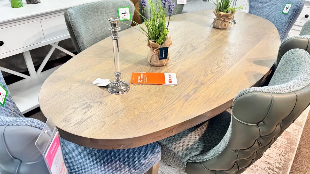 Oak Oval Dining Table Ex Display Model - Image 1